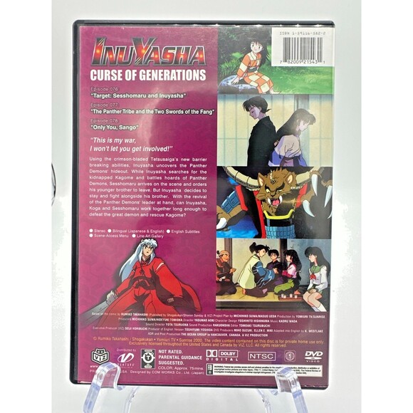 InuYasha Vol. 26 – Curse of Generations DVD (VIZ, 2004) - Picture 3 of 4